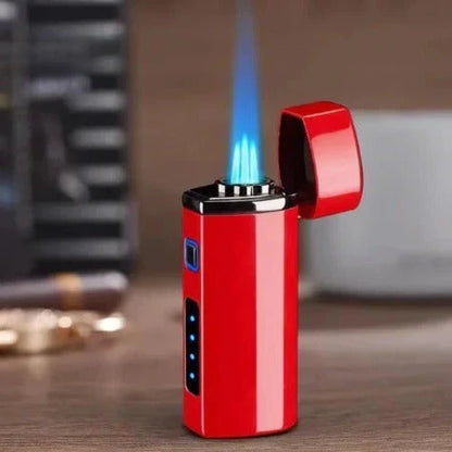 Torch Lighter Windproof Triple-Jet USB Rechargeable Metal Body