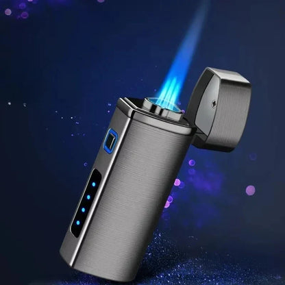 Torch Lighter Windproof Triple-Jet USB Rechargeable Metal Body