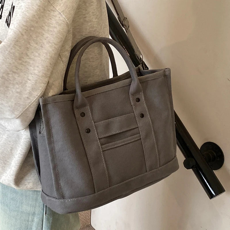 Tote Bag Canvas Durable Spacious Adjustable Shoulder Strap