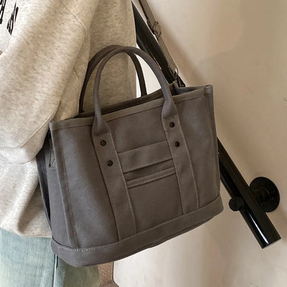 Tote Bag Canvas Durable Spacious Adjustable Shoulder Strap