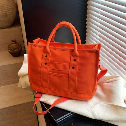 Tote Bag Canvas Durable Spacious Adjustable Shoulder Strap