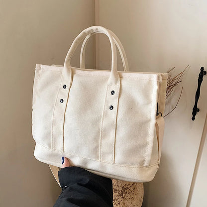 Tote Bag Canvas Durable Spacious Adjustable Shoulder Strap