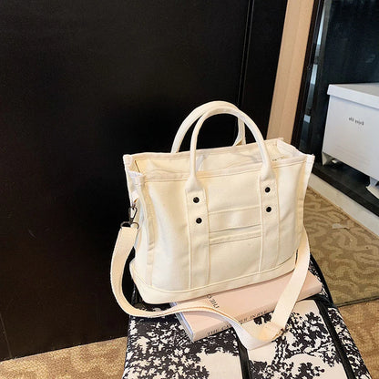 Tote Bag Canvas Durable Spacious Adjustable Shoulder Strap
