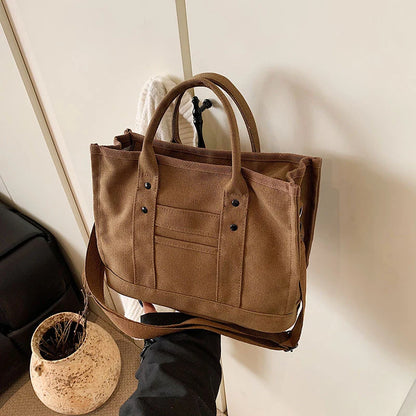 Tote Bag Canvas Durable Spacious Adjustable Shoulder Strap