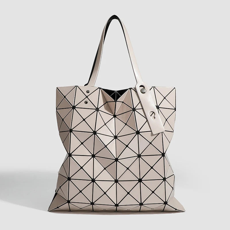 Tote Bag Geometric Pattern Removable Strap Spacious Interior