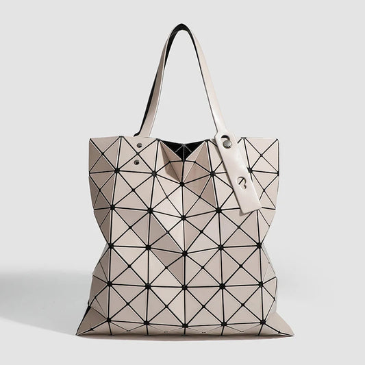 Tote Bag Geometric Pattern Removable Strap Spacious Interior