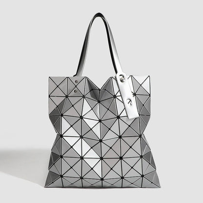 Tote Bag Geometric Pattern Removable Strap Spacious Interior
