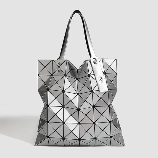 Tote Bag Geometric Pattern Removable Strap Spacious Interior