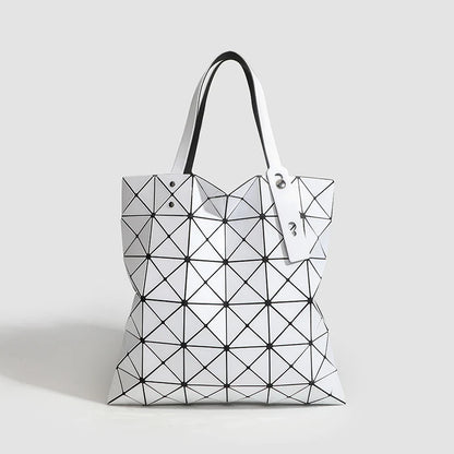 Tote Bag Geometric Pattern Removable Strap Spacious Interior