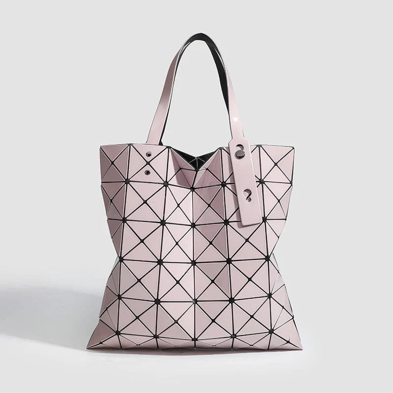 Tote Bag Geometric Pattern Removable Strap Spacious Interior