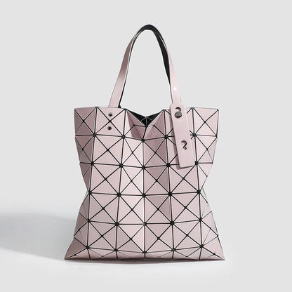 Tote Bag Geometric Pattern Removable Strap Spacious Interior