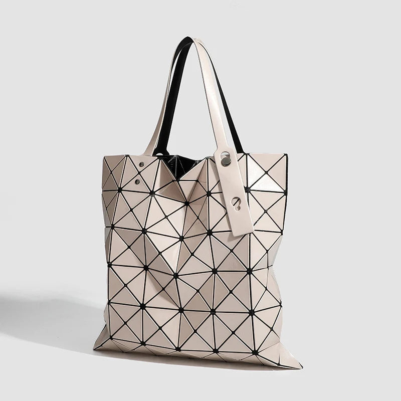 Tote Bag Geometric Pattern Removable Strap Spacious Interior