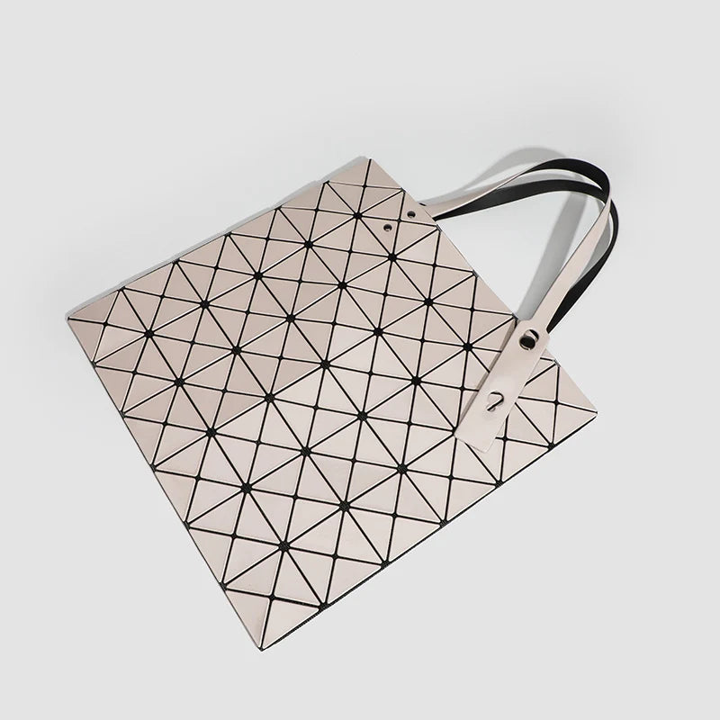 Tote Bag Geometric Pattern Removable Strap Spacious Interior