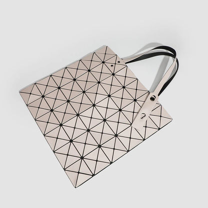 Tote Bag Geometric Pattern Removable Strap Spacious Interior