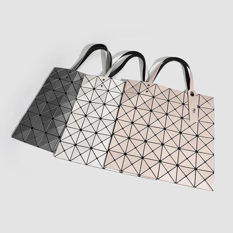 Tote Bag Geometric Pattern Removable Strap Spacious Interior
