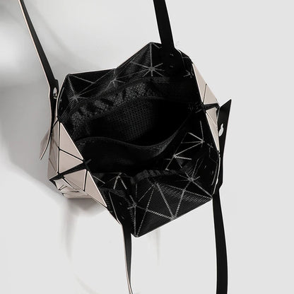 Tote Bag Geometric Pattern Removable Strap Spacious Interior