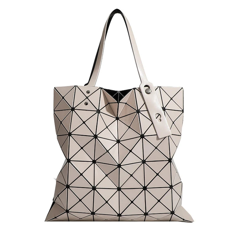 Tote Bag Geometric Pattern Removable Strap Spacious Interior