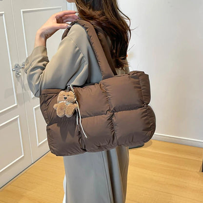 Tote Bag Puffed Spacious Lightweight Adjustable Handles