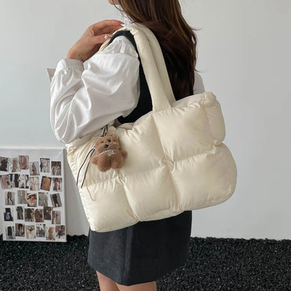 Tote Bag Puffed Spacious Lightweight Adjustable Handles