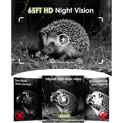 Trail Camera 4K Solar Charging Night Vision