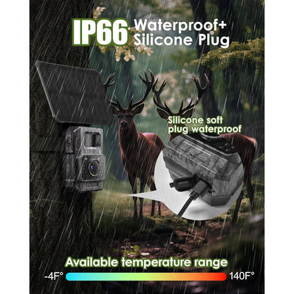 Trail Camera 4K Solar Charging Night Vision