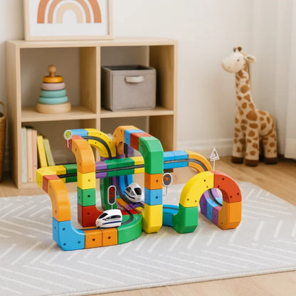 Train Building Set Modular 3D Track Rechargeable Train