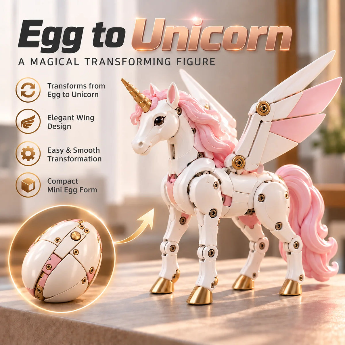 Transforming Toy Mechanical 2-in-1 Egg Design