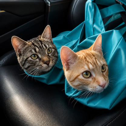 Travel Cat Carrier Pouch Anti-Scratch Breathable Mesh Foldable