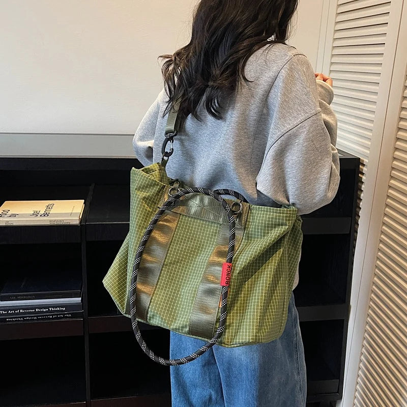 Travel Duffel Bag Weather-Resistant Multiple Compartments Detachable Shoulder Strap