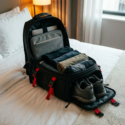 Travel Laptop Backpack 60L Expandable Water-Resistant USB Charging