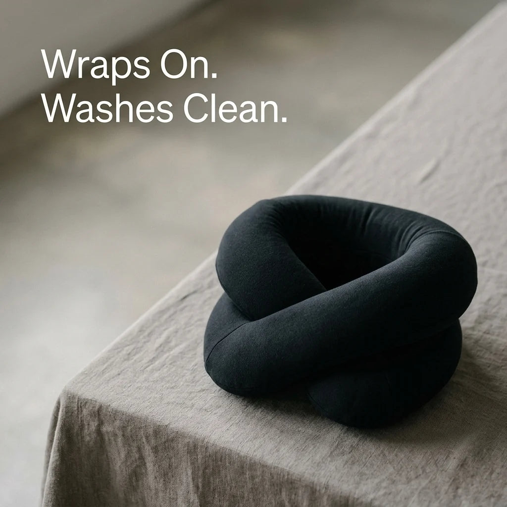 Travel Neck Pillow Adjustable Wrap-Style Microfleece & Microsuede