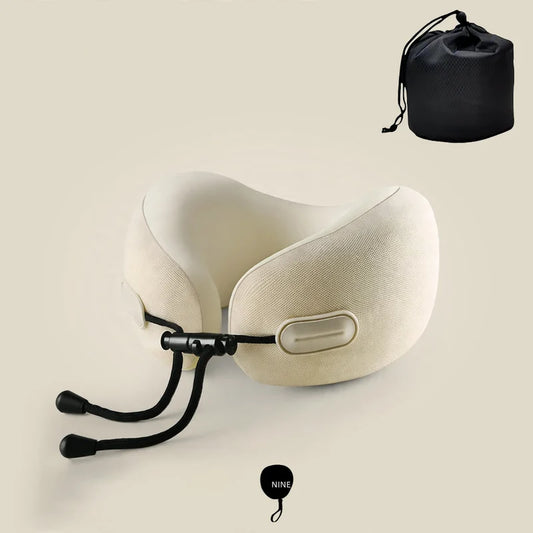 Travel Neck Pillow U-Shaped Memory Foam Compact Design
