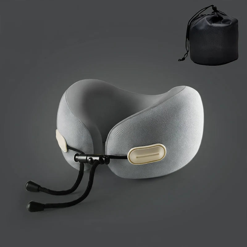 Travel Neck Pillow U-Shaped Memory Foam Compact Design