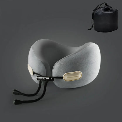 Travel Neck Pillow U-Shaped Memory Foam Compact Design