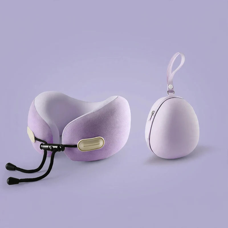 Travel Neck Pillow U-Shaped Memory Foam Compact Design