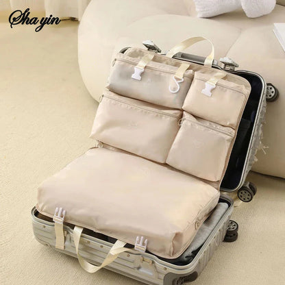 Travel Organizer Bag Foldable Hanging Design 6 Compartments
