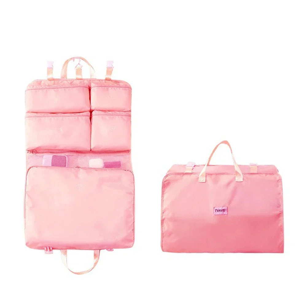 Travel Organizer Bag Foldable Hanging Design 6 Compartments