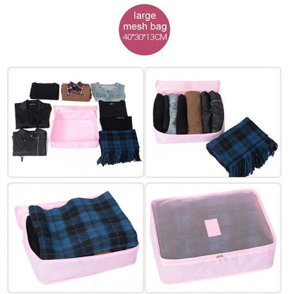 Travel Packing Cubes Water-Resistant Mesh Set of 6