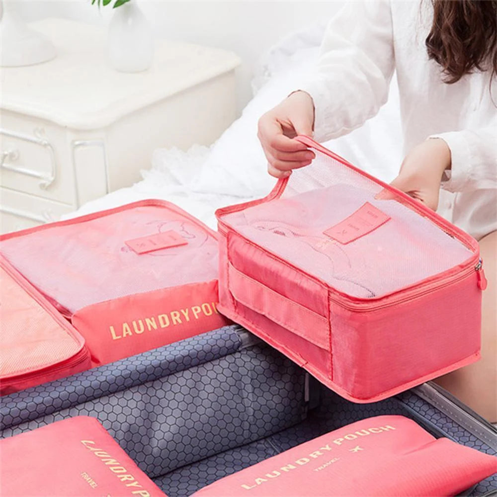 Travel Packing Cubes Water-Resistant Mesh Set of 6
