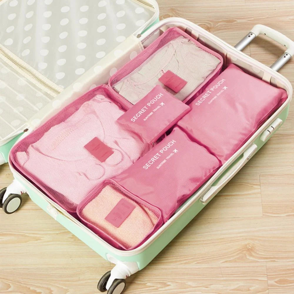 Travel Packing Cubes Water-Resistant Mesh Set of 6