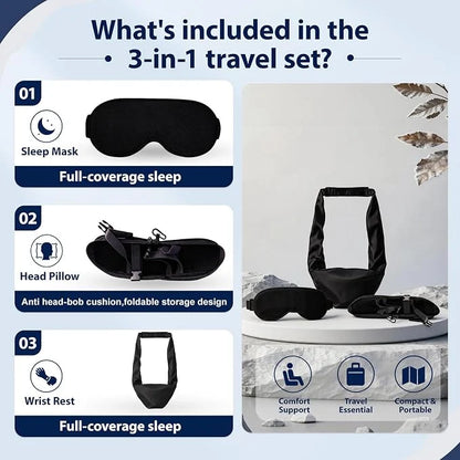Travel Pillow Set Memory Foam Eye Mask Body Sling