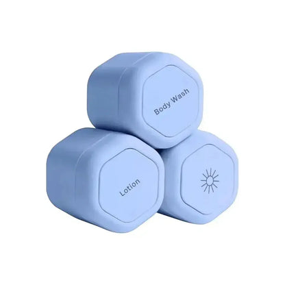 Travel Toiletry Jars BPA-Free Silicone Leakproof Stackable
