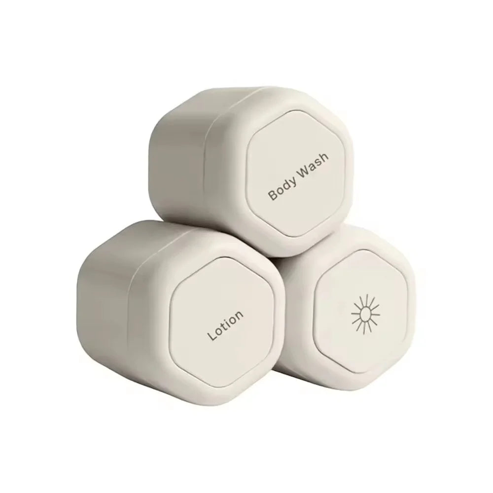 Travel Toiletry Jars BPA-Free Silicone Leakproof Stackable