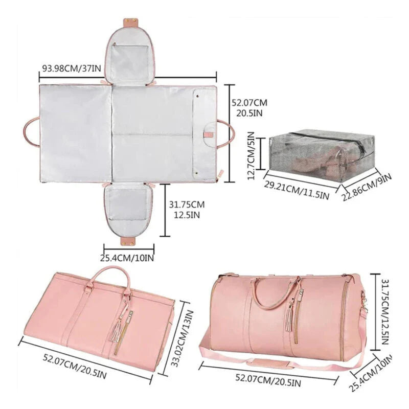 Travel Tote Bag Expandable Water-Resistant Foldable Carry-On