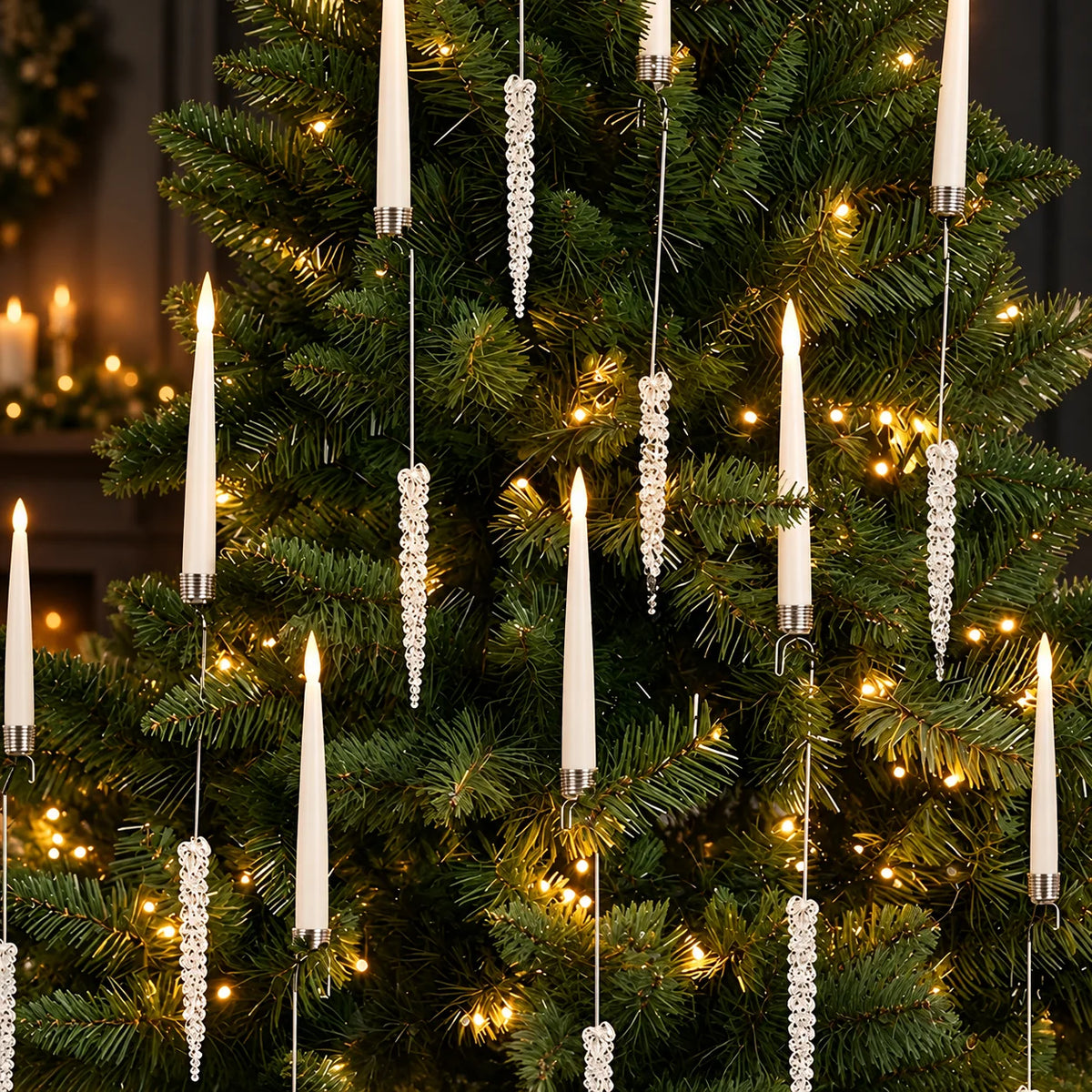 Tree Candle Set Flameless Battery Operated Remote & Timer
