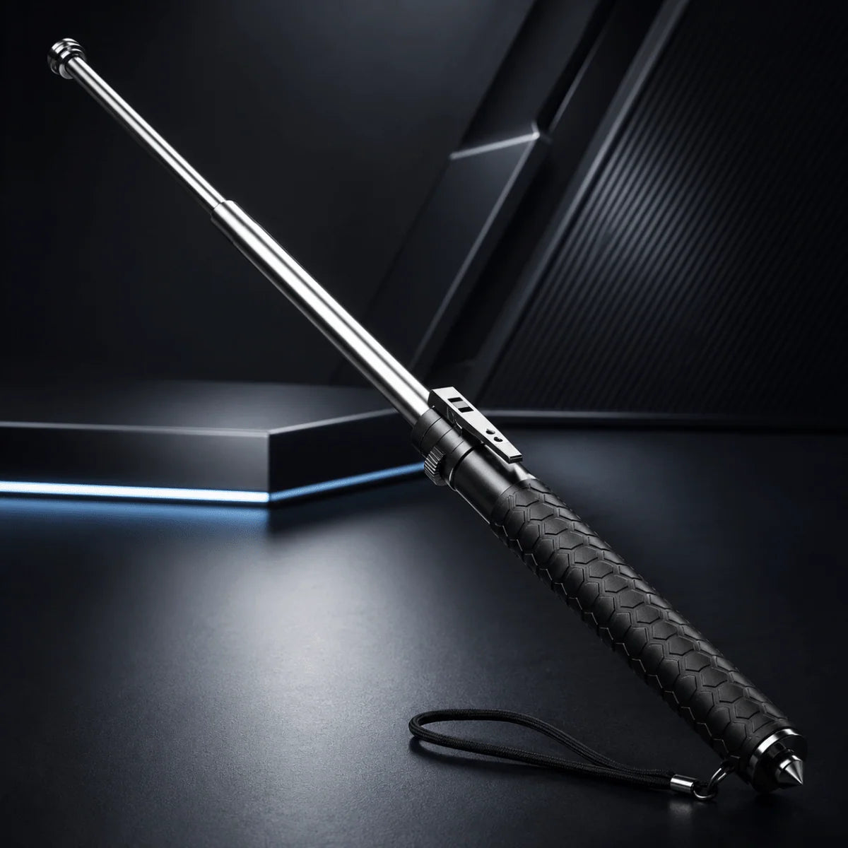 Trekking Pole Automatic Folding Aluminum Alloy Anti-Slip Grip