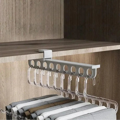 Trouser Hanger Retractable Space-Saving Adhesive Mounting
