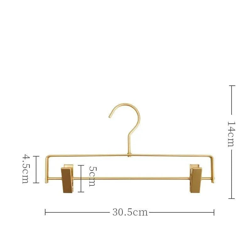Trouser Hangers Metal Alloy Non-Slip Clips Set of 5