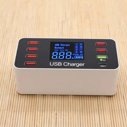 USB Charger Adapter Multi-Port USB-C & QC3.0 Options