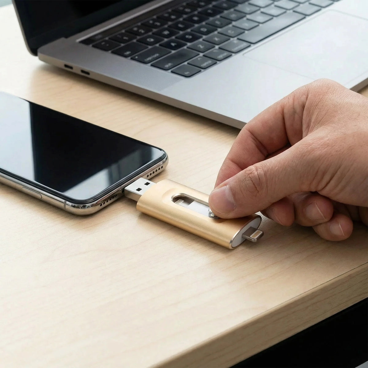 USB Flash Drive USB 3.0 Type-C & OTG Foldable Metal Casing